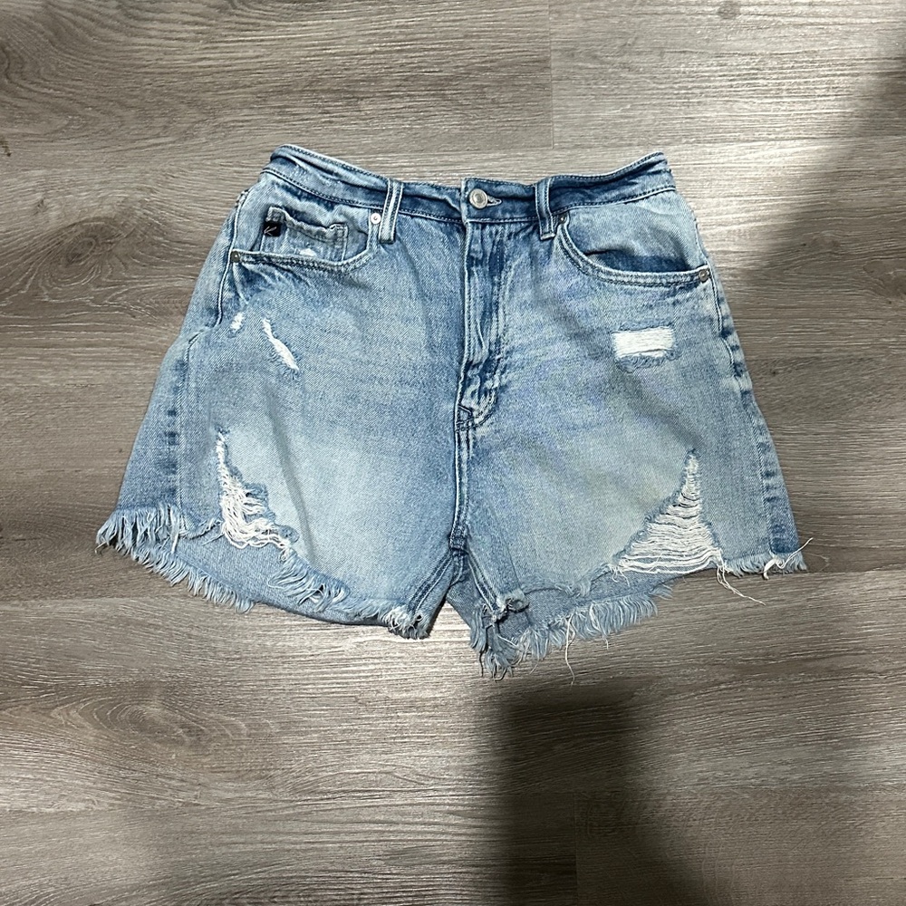 KanCan Light Blue Distressed Jean Shorts